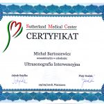 Certyfikat ukończenia szkolenia w zakresie ultrasonografii interwencyjnej.