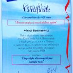 certyfikat diagnostyka ultrasonograficzna narządu ruchu - Roztoczańska Szkoła Ultrasonografii - kierownik naukowy dr Małgorzata Serafin Król
